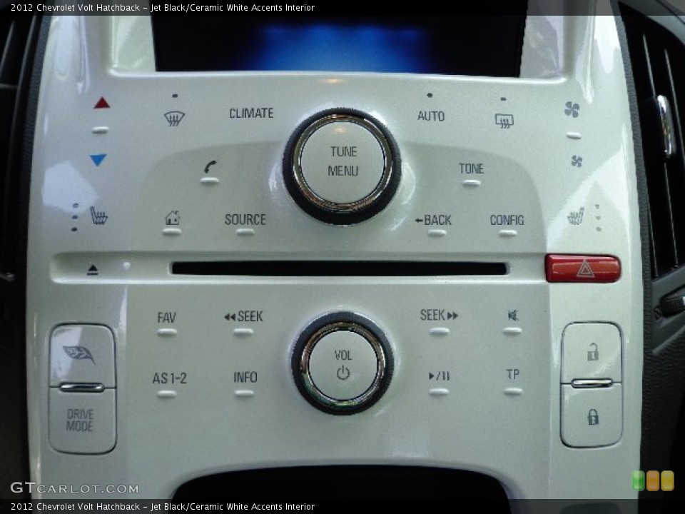 Jet Black/Ceramic White Accents Interior Controls for the 2012 Chevrolet Volt Hatchback #66688677