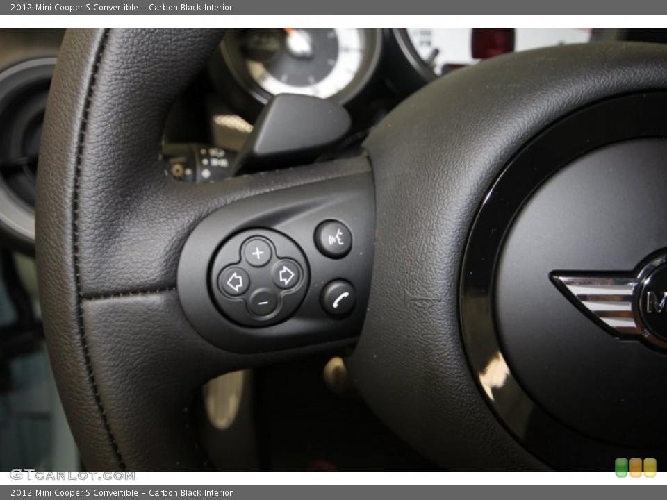 Carbon Black Interior Controls for the 2012 Mini Cooper S Convertible #66689168