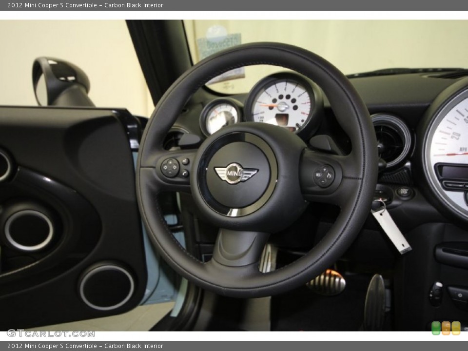 Carbon Black Interior Steering Wheel for the 2012 Mini Cooper S Convertible #66689174