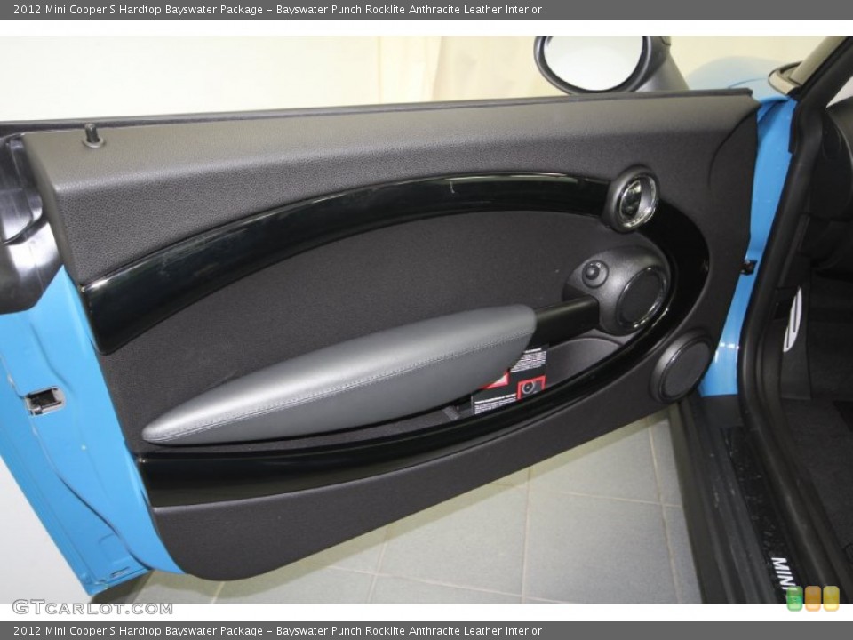 Bayswater Punch Rocklite Anthracite Leather Interior Door Panel for the 2012 Mini Cooper S Hardtop Bayswater Package #66689303