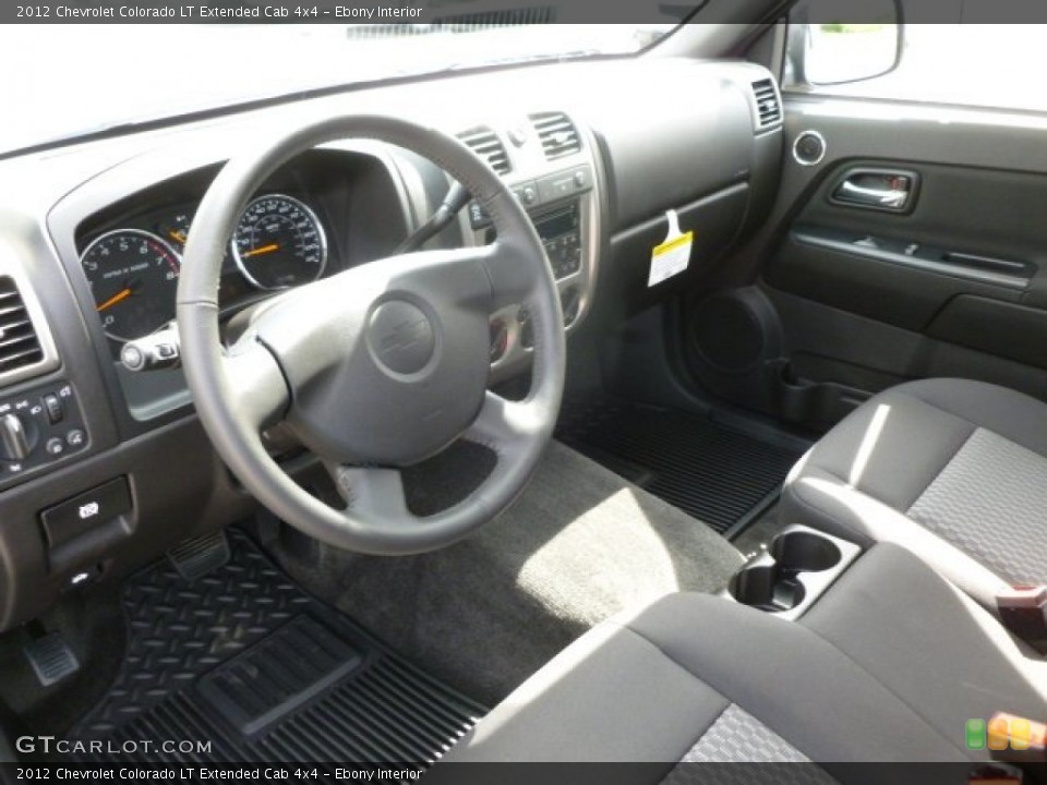 Ebony Interior Prime Interior for the 2012 Chevrolet Colorado LT Extended Cab 4x4 #66689489
