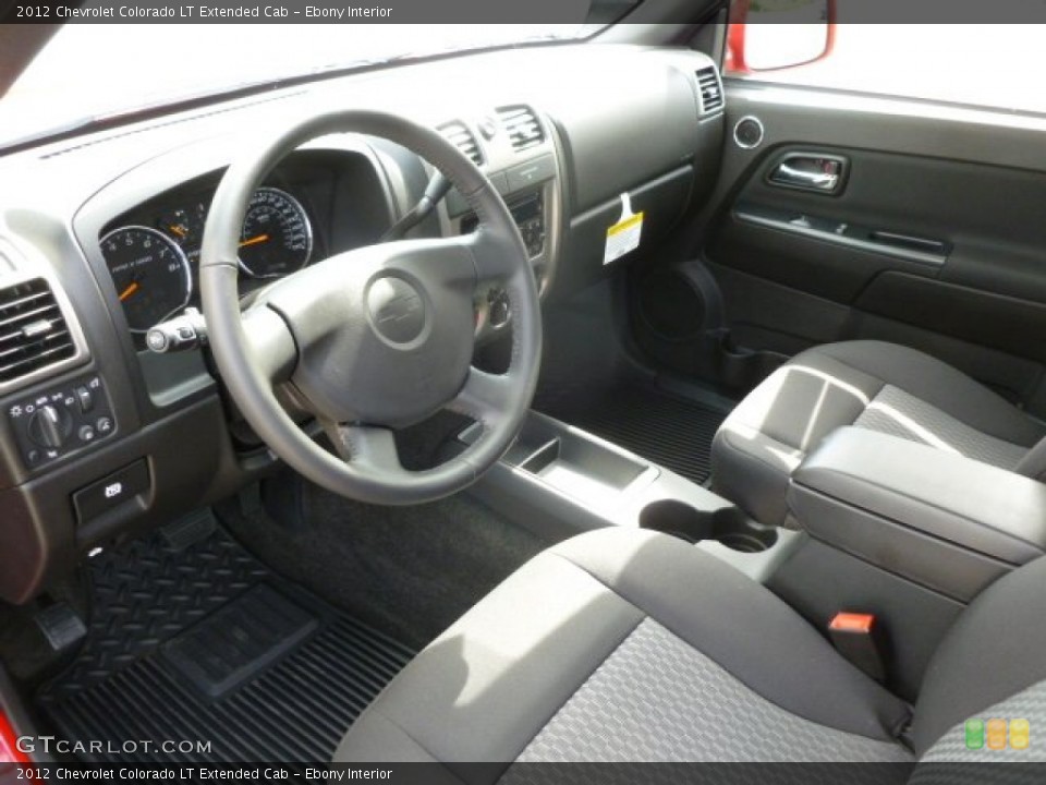 Ebony Interior Prime Interior for the 2012 Chevrolet Colorado LT Extended Cab #66690875