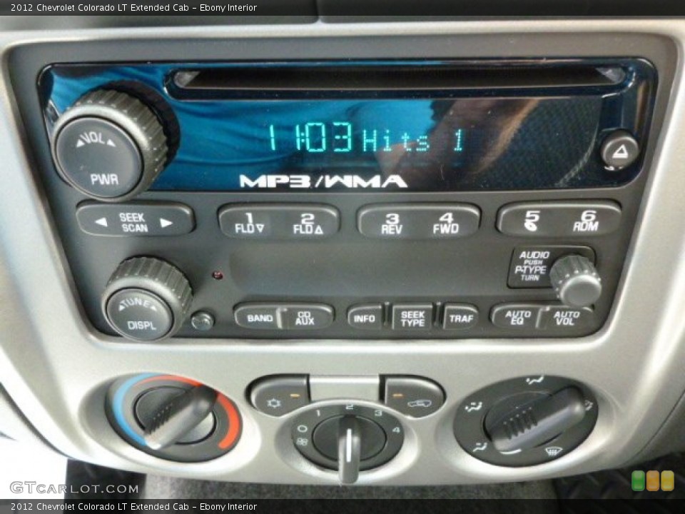 Ebony Interior Controls for the 2012 Chevrolet Colorado LT Extended Cab #66690902