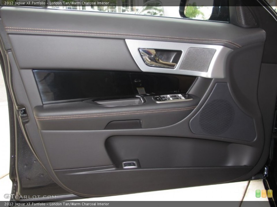 London Tan/Warm Charcoal Interior Door Panel for the 2012 Jaguar XF Portfolio #66692990