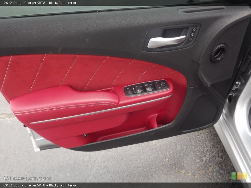 Black/Red Interior Door Panel for the 2012 Dodge Charger SRT8 #66695792
