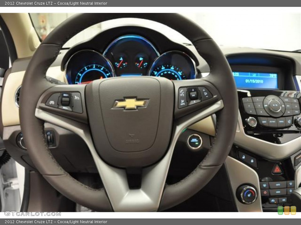 Cocoa/Light Neutral Interior Steering Wheel for the 2012 Chevrolet Cruze LTZ #66698414