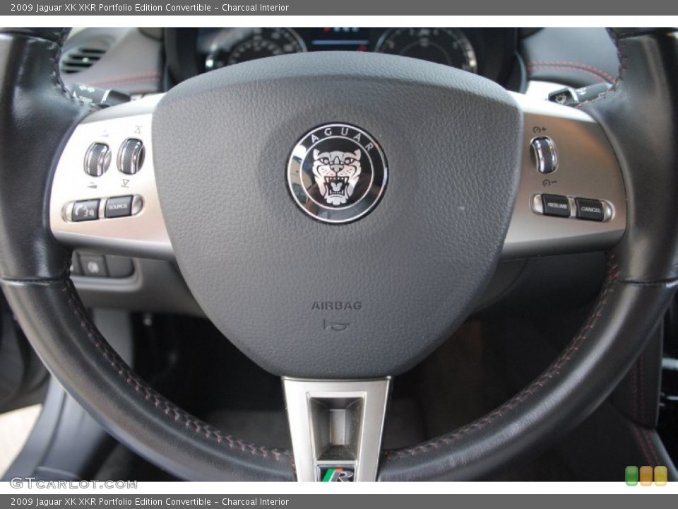 Charcoal Interior Steering Wheel for the 2009 Jaguar XK XKR Portfolio Edition Convertible #66699395