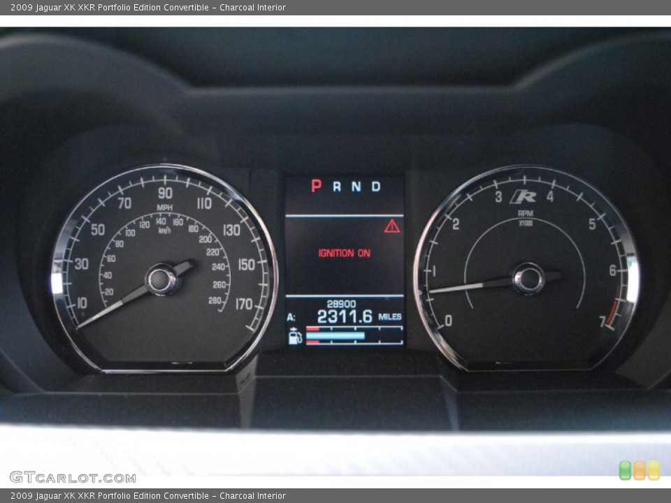 Charcoal Interior Gauges for the 2009 Jaguar XK XKR Portfolio Edition Convertible #66699413