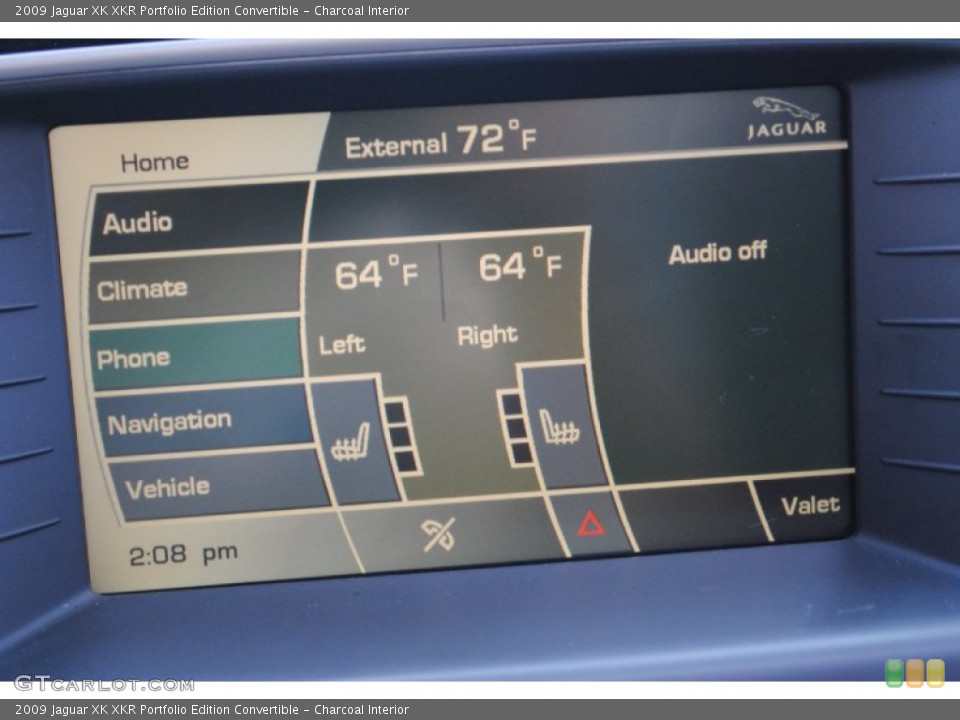 Charcoal Interior Controls for the 2009 Jaguar XK XKR Portfolio Edition Convertible #66699440