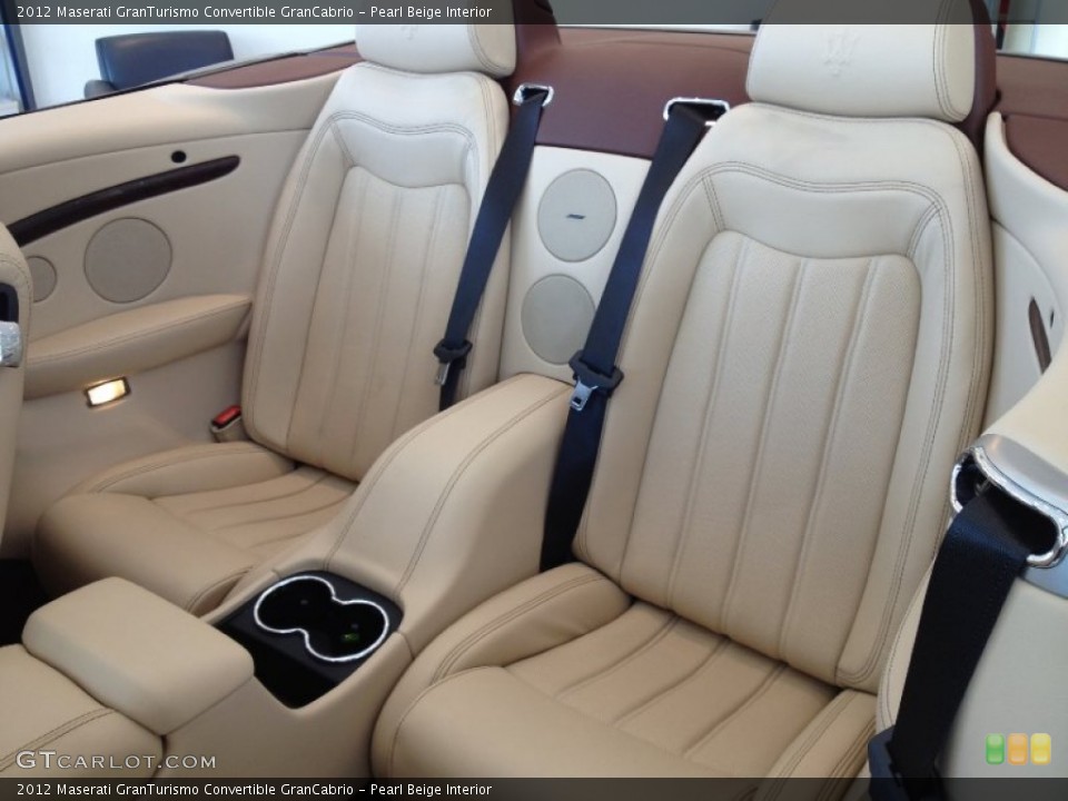 Pearl Beige Interior Rear Seat for the 2012 Maserati GranTurismo Convertible GranCabrio #66699720