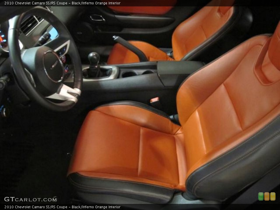 Black/Inferno Orange Interior Photo for the 2010 Chevrolet Camaro SS/RS Coupe #66701030