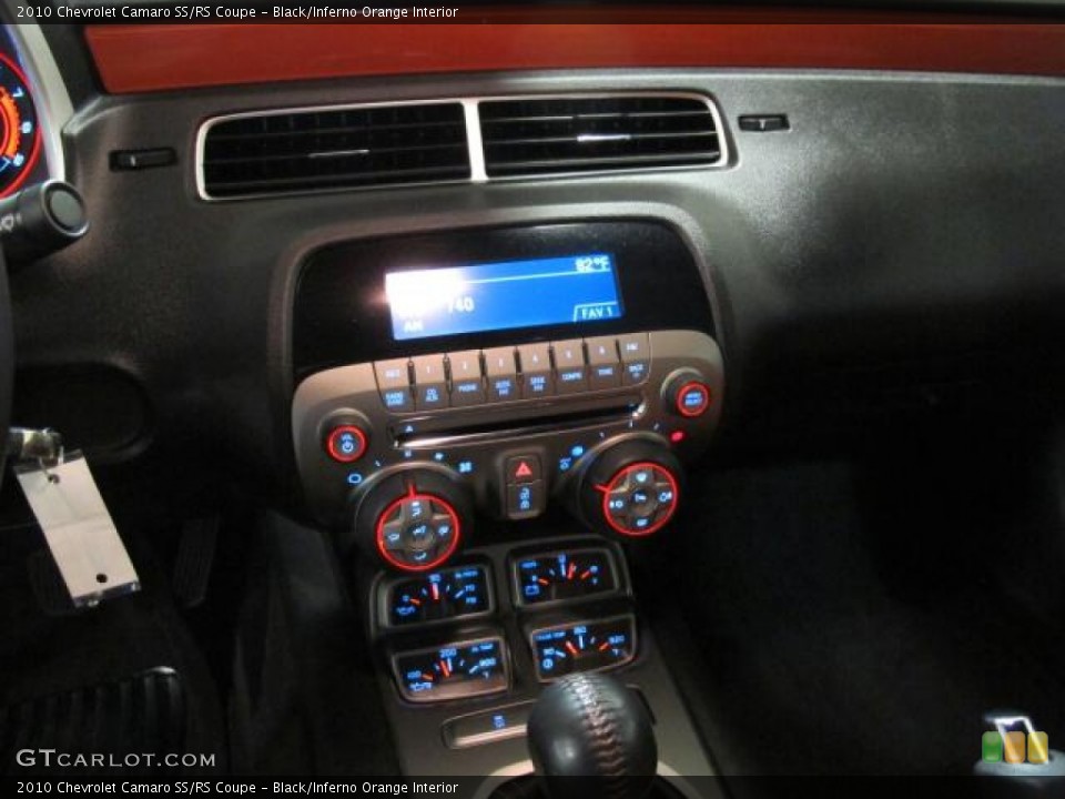 Black/Inferno Orange Interior Controls for the 2010 Chevrolet Camaro SS/RS Coupe #66701072