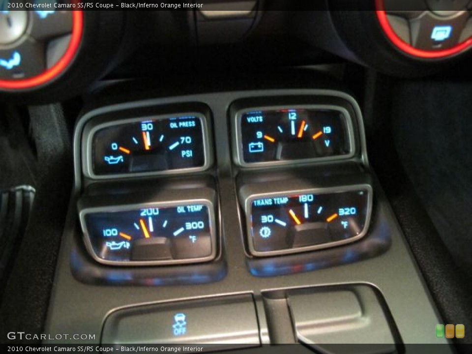 Black/Inferno Orange Interior Gauges for the 2010 Chevrolet Camaro SS/RS Coupe #66701123