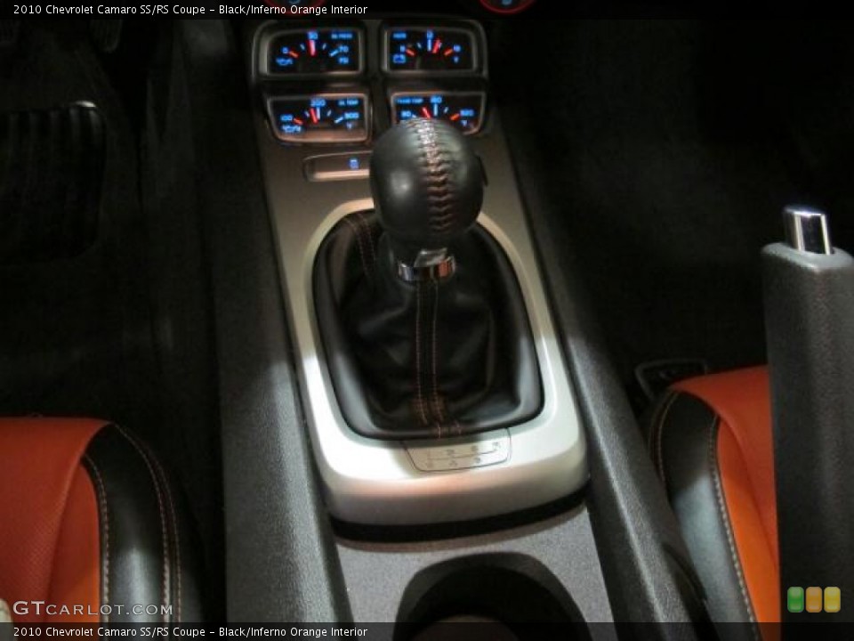 Black/Inferno Orange Interior Transmission for the 2010 Chevrolet Camaro SS/RS Coupe #66701126