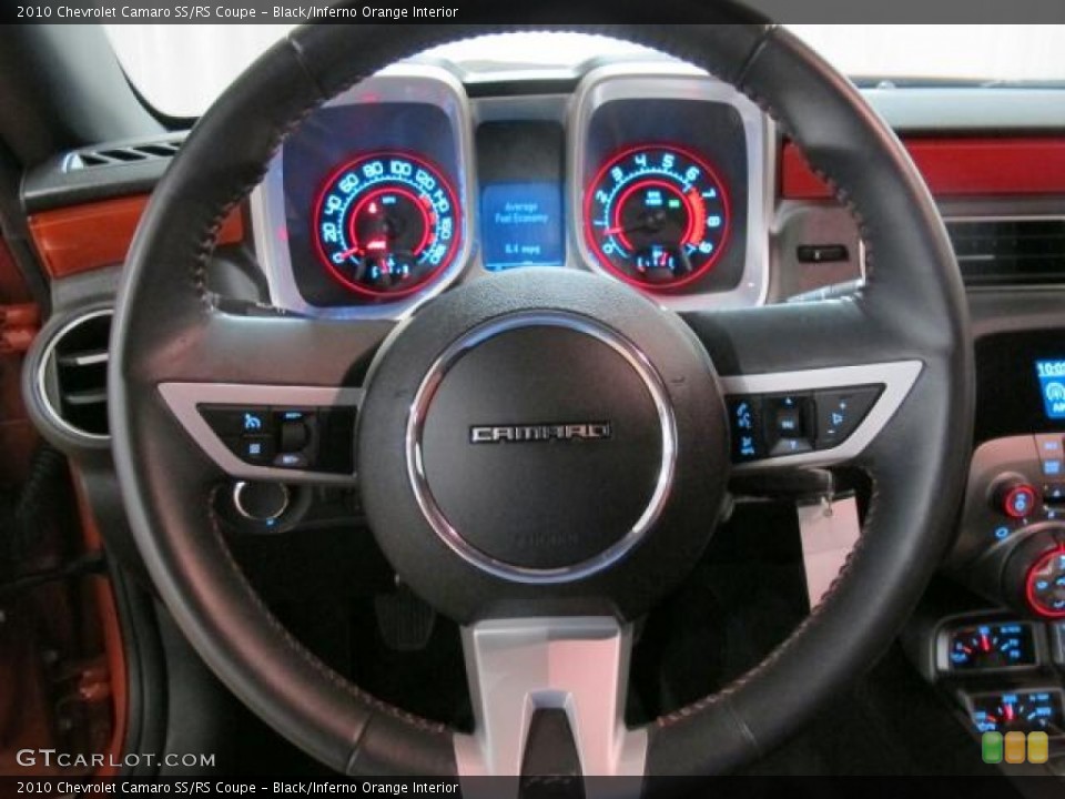 Black/Inferno Orange Interior Steering Wheel for the 2010 Chevrolet Camaro SS/RS Coupe #66701132