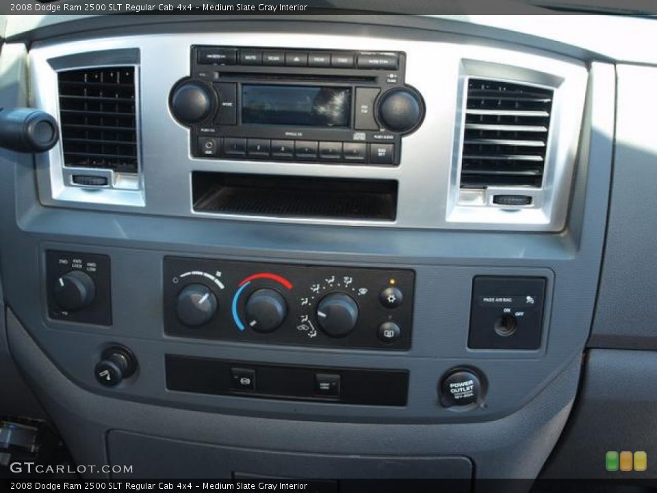 Medium Slate Gray Interior Controls for the 2008 Dodge Ram 2500 SLT Regular Cab 4x4 #66701270