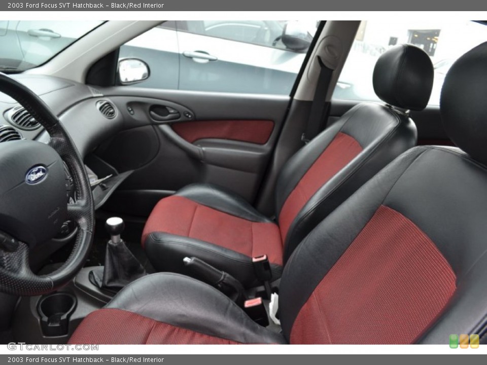 Black/Red Interior Front Seat for the 2003 Ford Focus SVT Hatchback #66706832