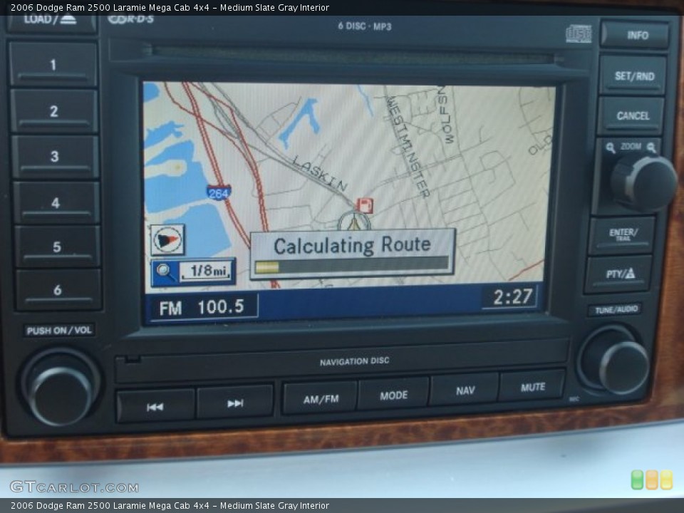 Medium Slate Gray Interior Navigation for the 2006 Dodge Ram 2500 Laramie Mega Cab 4x4 #66707339