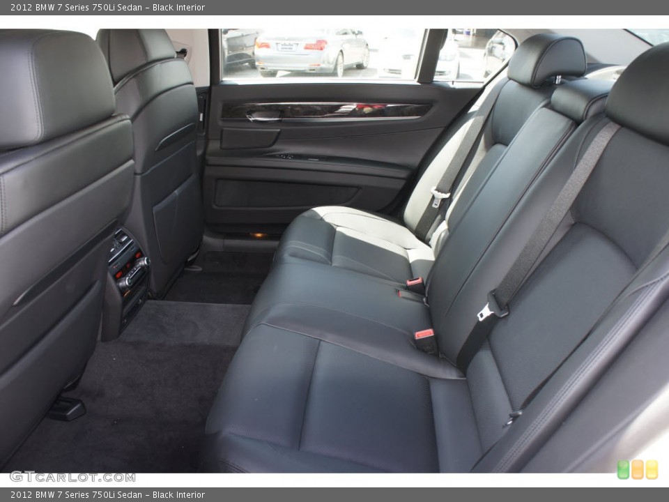 Black Interior Rear Seat for the 2012 BMW 7 Series 750Li Sedan #66708051
