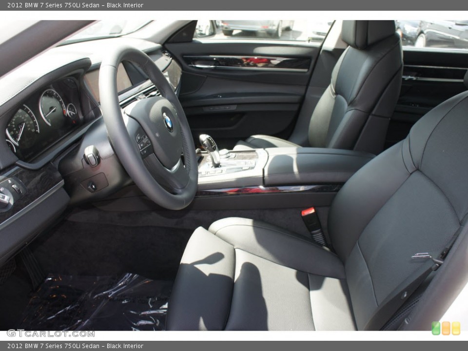 Black Interior Front Seat for the 2012 BMW 7 Series 750Li Sedan #66708071