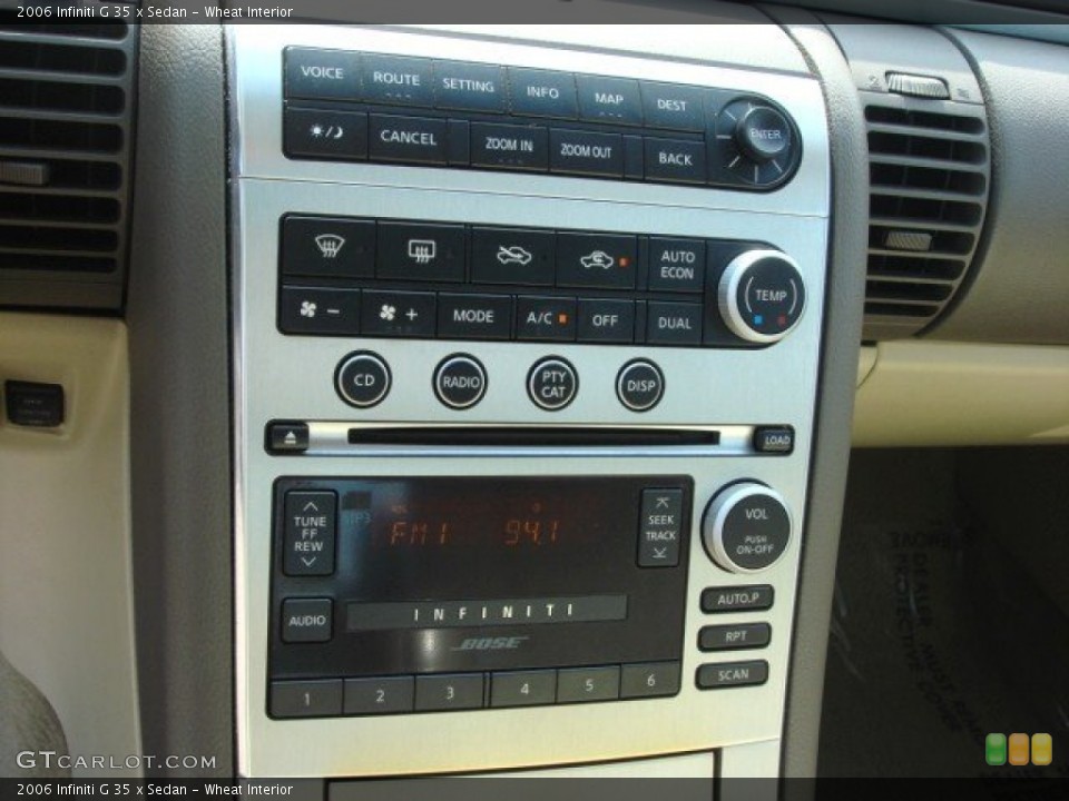 Wheat Interior Controls for the 2006 Infiniti G 35 x Sedan #66708548
