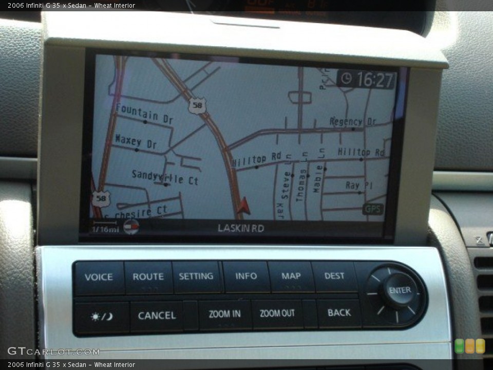 Wheat Interior Navigation for the 2006 Infiniti G 35 x Sedan #66708557