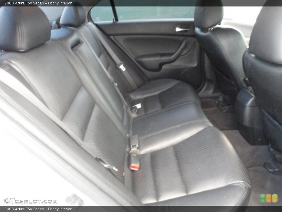 Ebony Interior Rear Seat for the 2008 Acura TSX Sedan #66710675