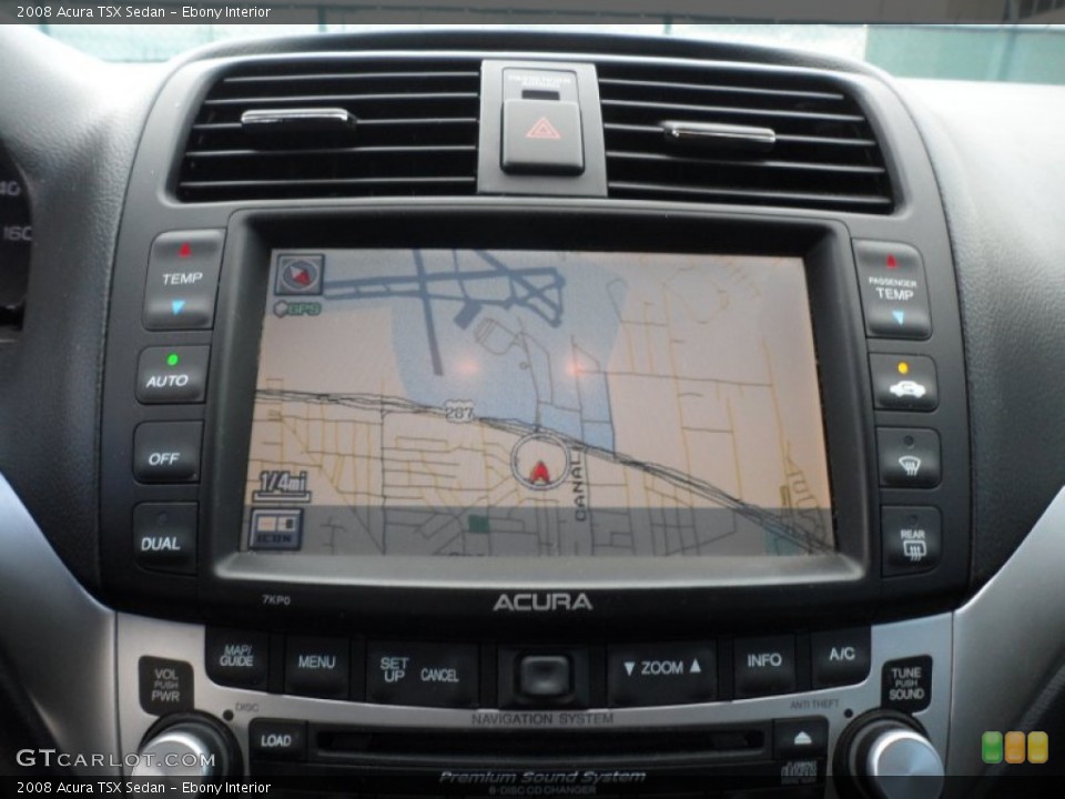 Ebony Interior Navigation For The 2008 Acura Tsx Sedan