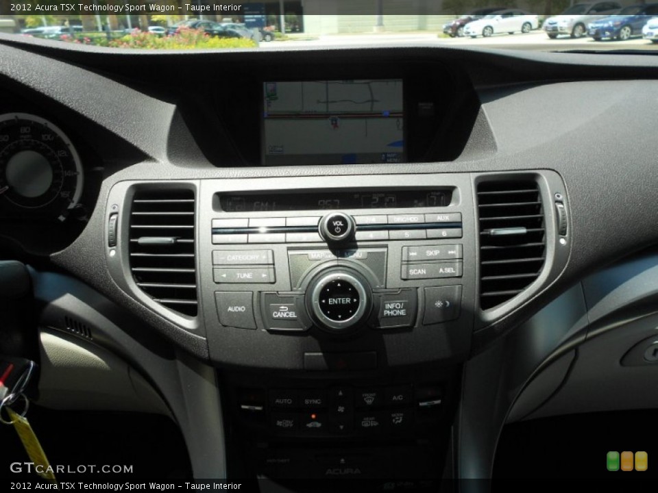 Taupe Interior Controls for the 2012 Acura TSX Technology Sport Wagon #66711176