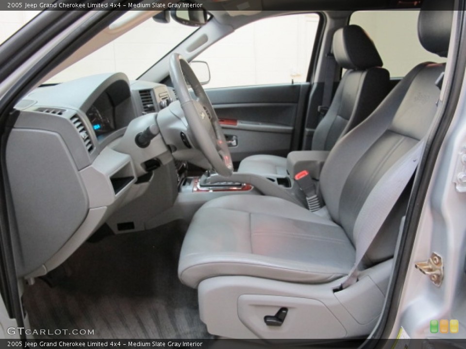Medium Slate Gray Interior Front Seat for the 2005 Jeep Grand Cherokee Limited 4x4 #66712256