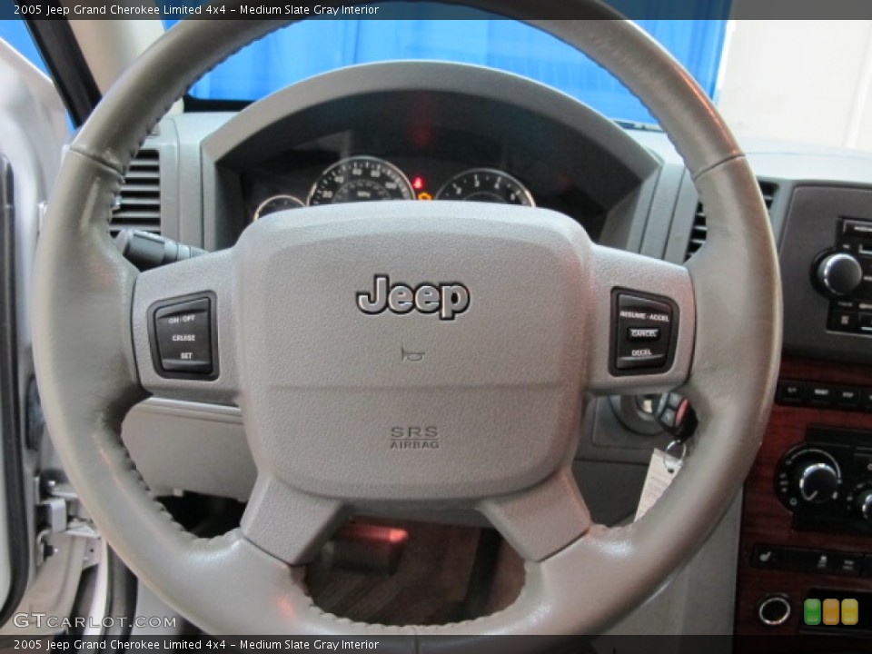Medium Slate Gray Interior Steering Wheel for the 2005 Jeep Grand Cherokee Limited 4x4 #66712406