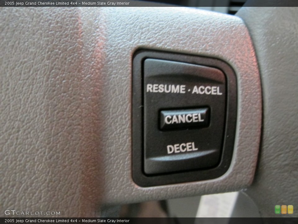 Medium Slate Gray Interior Controls for the 2005 Jeep Grand Cherokee Limited 4x4 #66712418