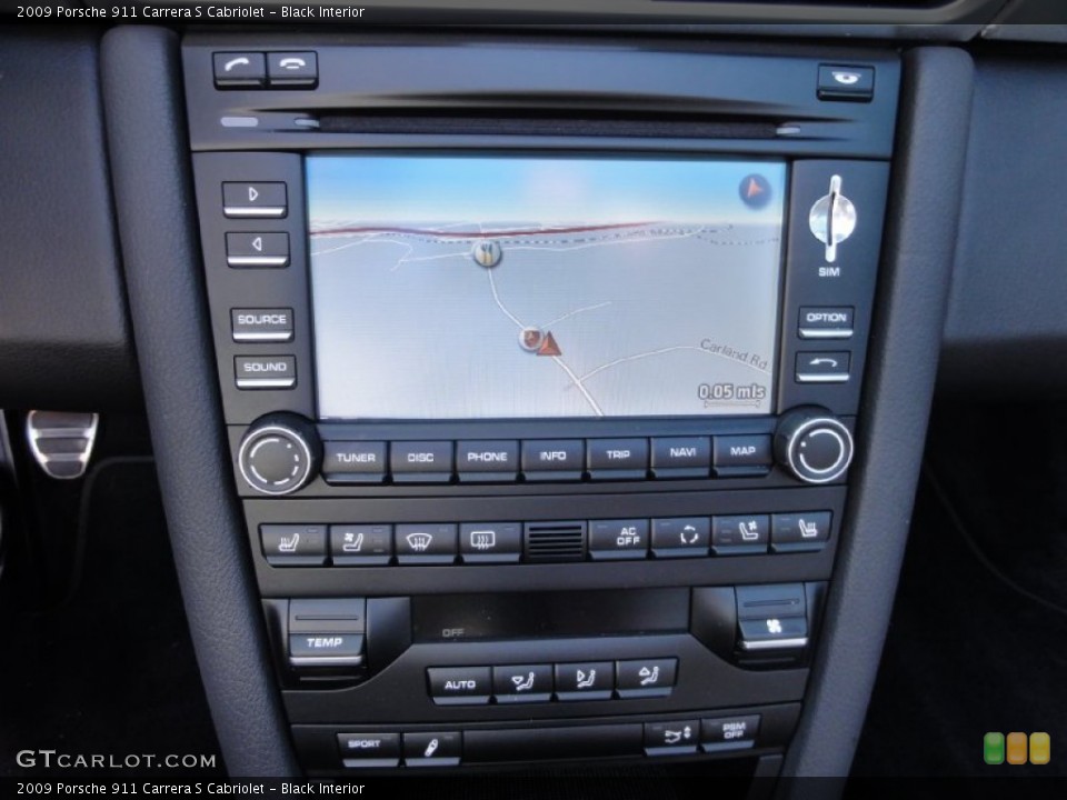 Black Interior Navigation for the 2009 Porsche 911 Carrera S Cabriolet #66717215
