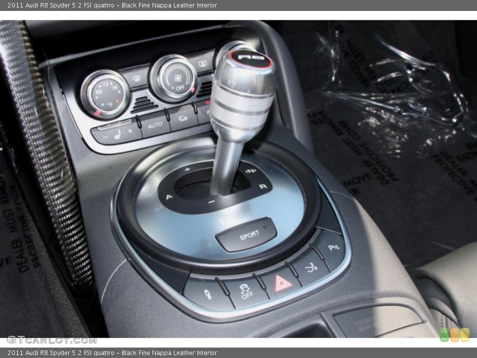 Black Fine Nappa Leather Interior Transmission for the 2011 Audi R8 Spyder 5.2 FSI quattro #66717416
