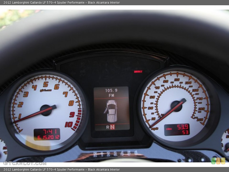 Black Alcantara Interior Gauges for the 2012 Lamborghini Gallardo LP 570-4 Spyder Performante #66718307