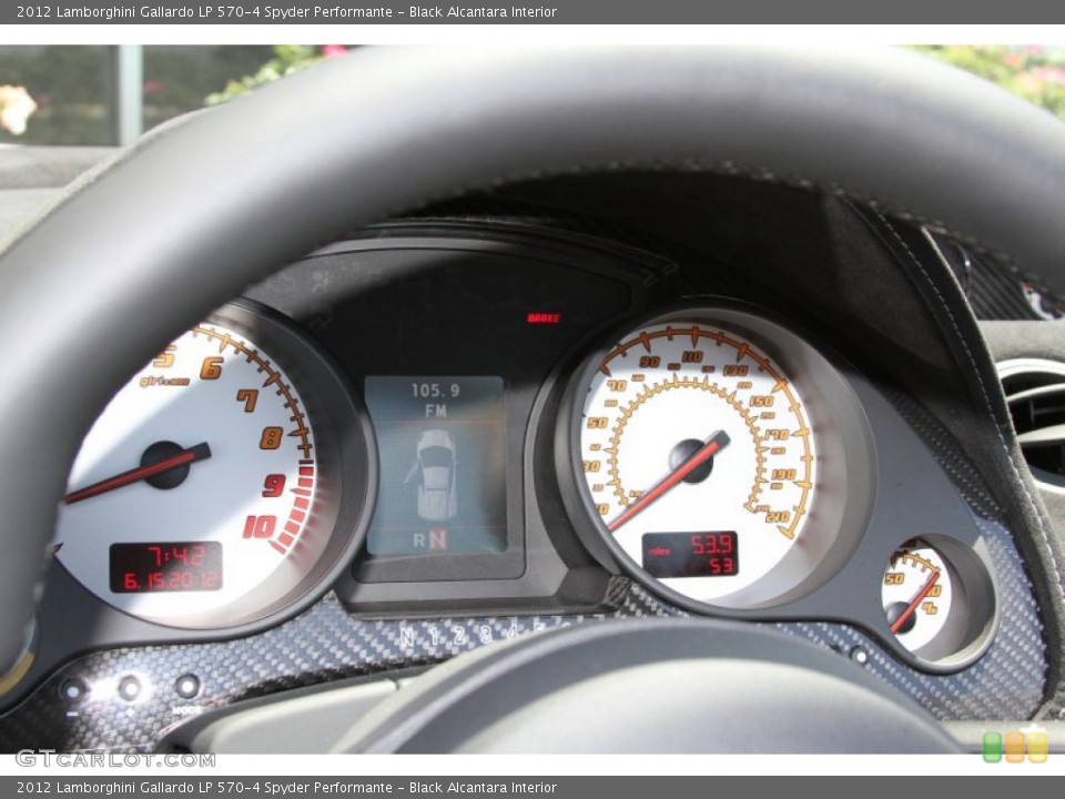 Black Alcantara Interior Gauges for the 2012 Lamborghini Gallardo LP 570-4 Spyder Performante #66718334