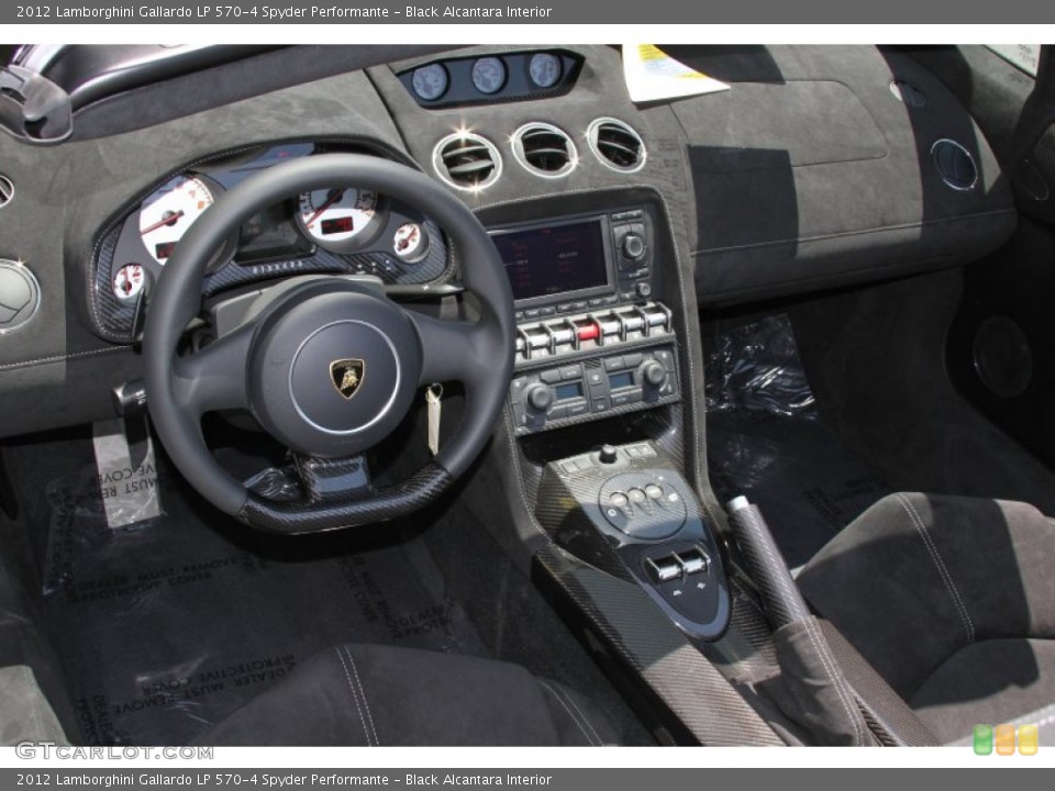 Black Alcantara Interior Dashboard for the 2012 Lamborghini Gallardo LP 570-4 Spyder Performante #66718349