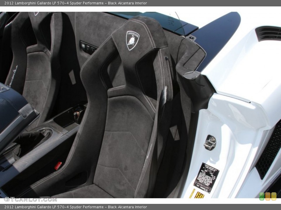 Black Alcantara Interior Front Seat for the 2012 Lamborghini Gallardo LP 570-4 Spyder Performante #66718406