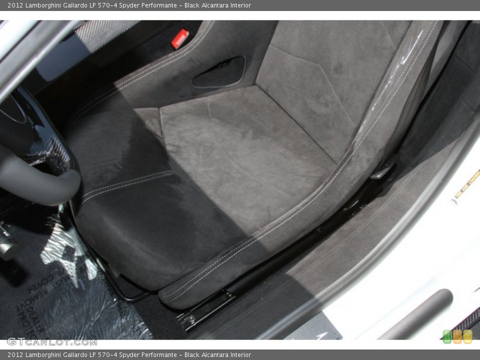 Black Alcantara Interior Front Seat for the 2012 Lamborghini Gallardo LP 570-4 Spyder Performante #66718412