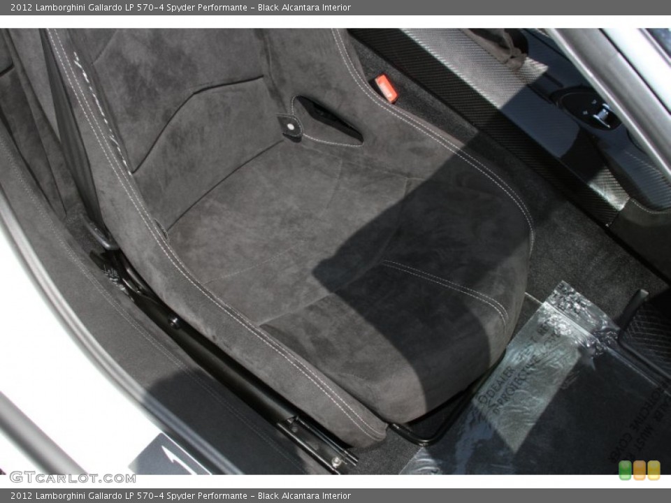 Black Alcantara Interior Front Seat for the 2012 Lamborghini Gallardo LP 570-4 Spyder Performante #66718445