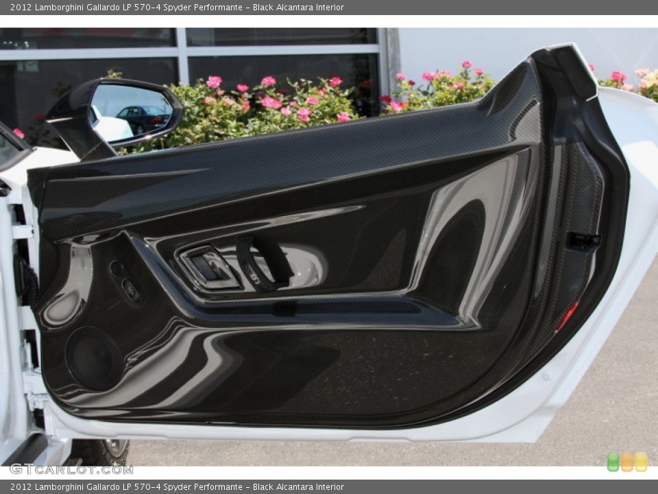 Black Alcantara Interior Door Panel for the 2012 Lamborghini Gallardo LP 570-4 Spyder Performante #66718475
