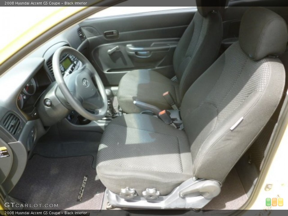 Black Interior Front Seat for the 2008 Hyundai Accent GS Coupe #66718995
