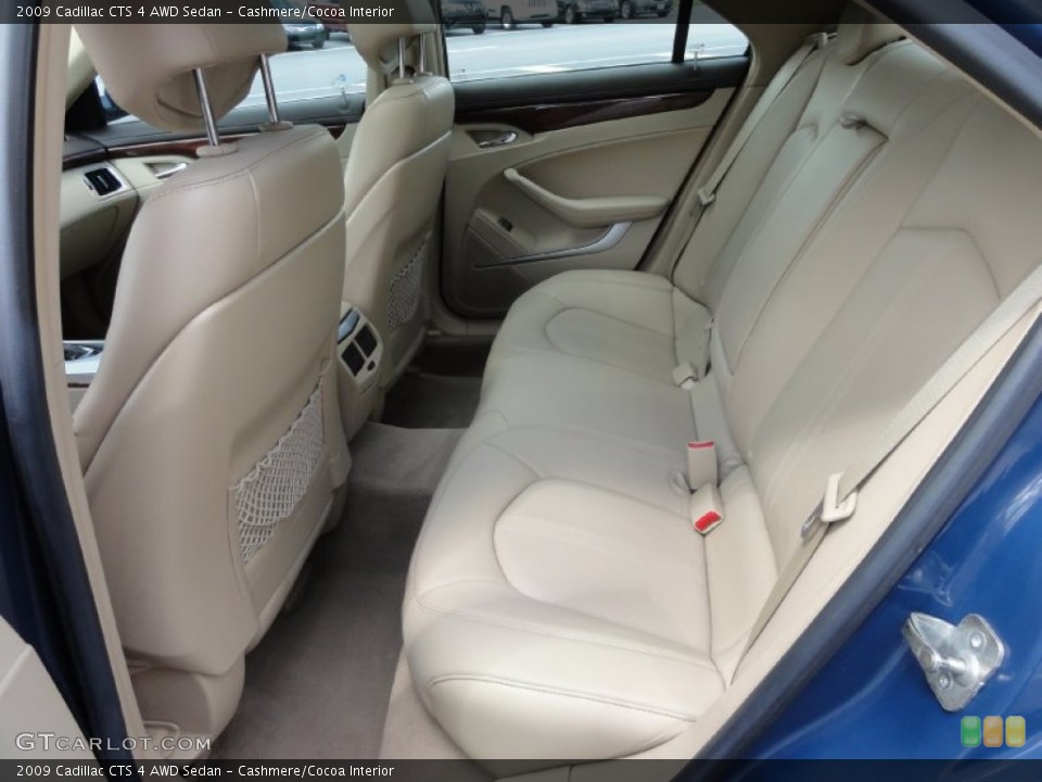 Cashmere/Cocoa Interior Rear Seat for the 2009 Cadillac CTS 4 AWD Sedan #66719765