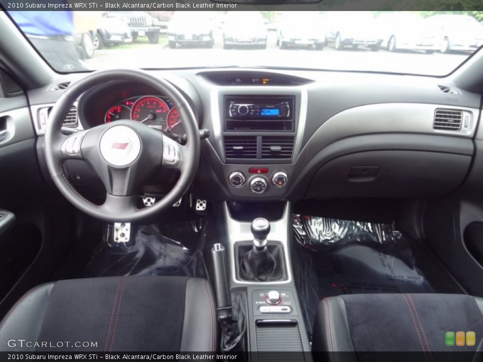 Black Alcantara/Carbon Black Leather Interior Dashboard for the 2010 Subaru Impreza WRX STi #66722825