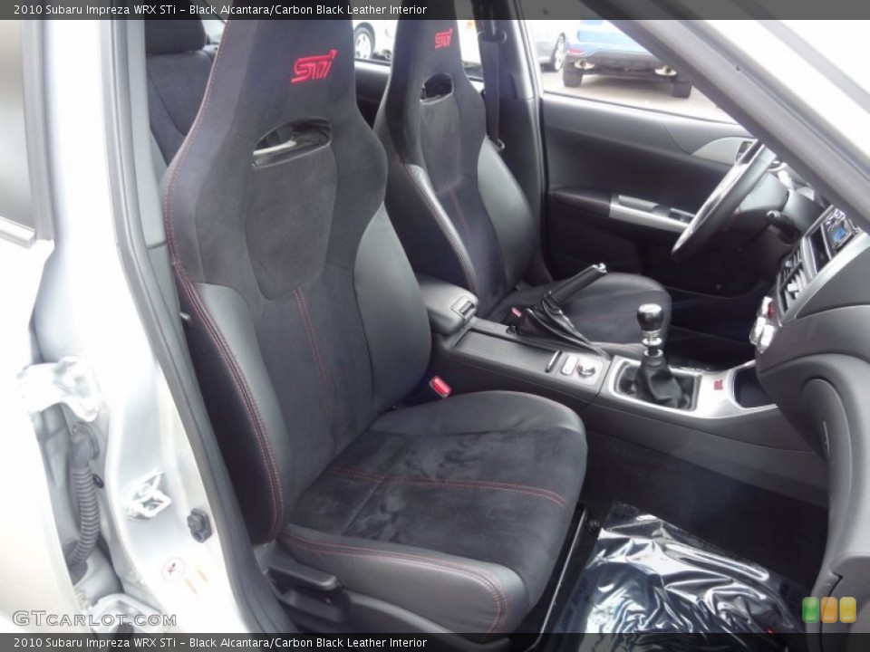 Black Alcantara/Carbon Black Leather Interior Front Seat for the 2010 Subaru Impreza WRX STi #66722837