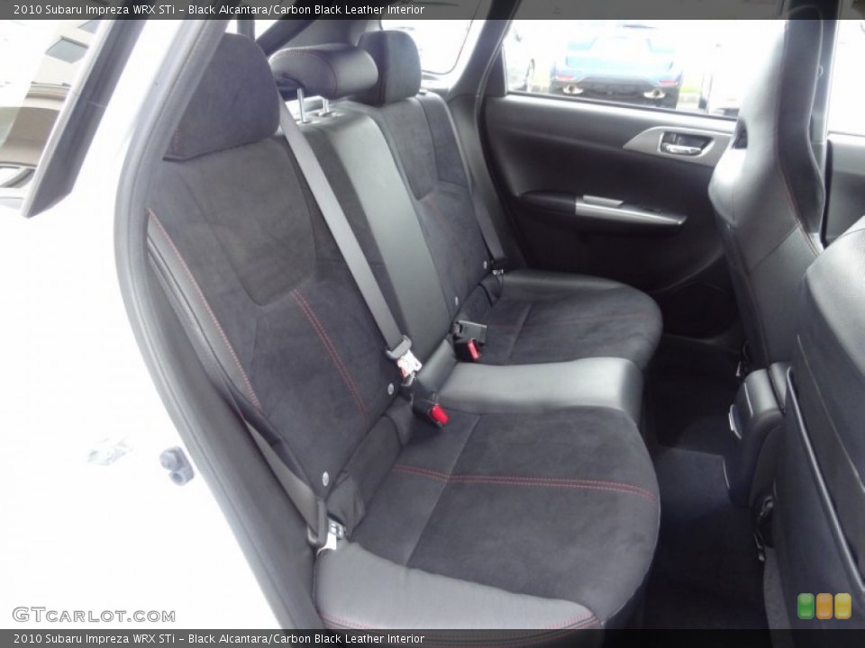 Black Alcantara/Carbon Black Leather Interior Rear Seat for the 2010 Subaru Impreza WRX STi #66722843