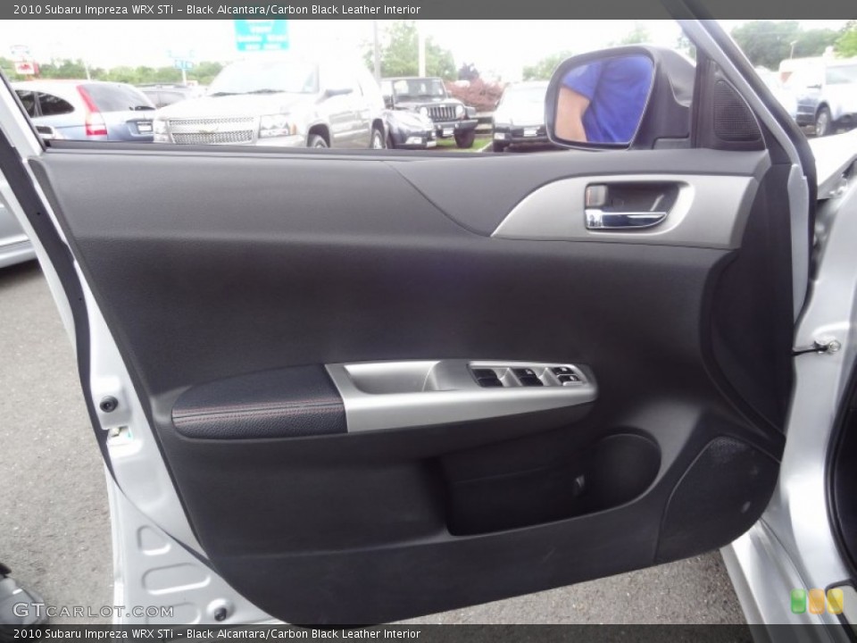 Black Alcantara/Carbon Black Leather Interior Door Panel for the 2010 Subaru Impreza WRX STi #66722855