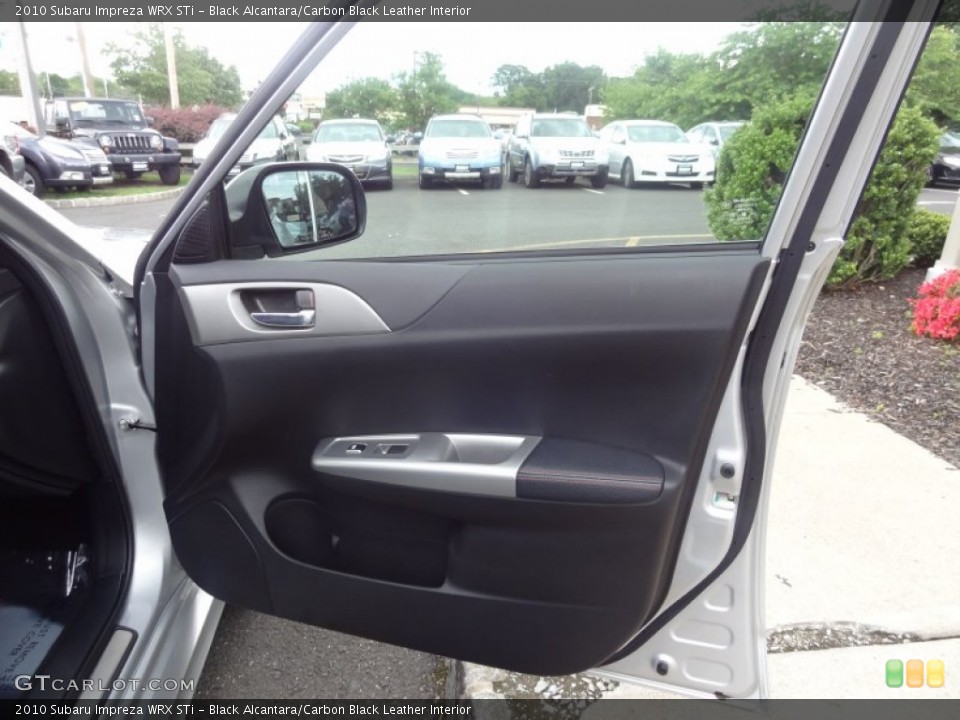 Black Alcantara/Carbon Black Leather Interior Door Panel for the 2010 Subaru Impreza WRX STi #66722866