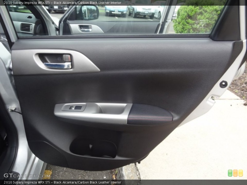 Black Alcantara/Carbon Black Leather Interior Door Panel for the 2010 Subaru Impreza WRX STi #66722873