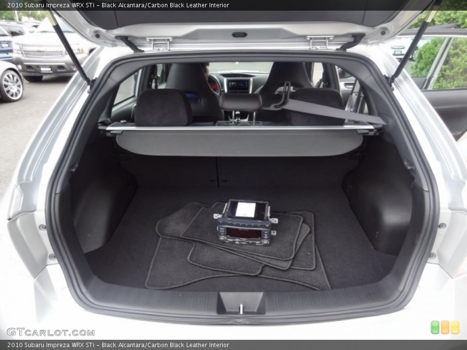 Black Alcantara/Carbon Black Leather Interior Trunk for the 2010 Subaru Impreza WRX STi #66722894